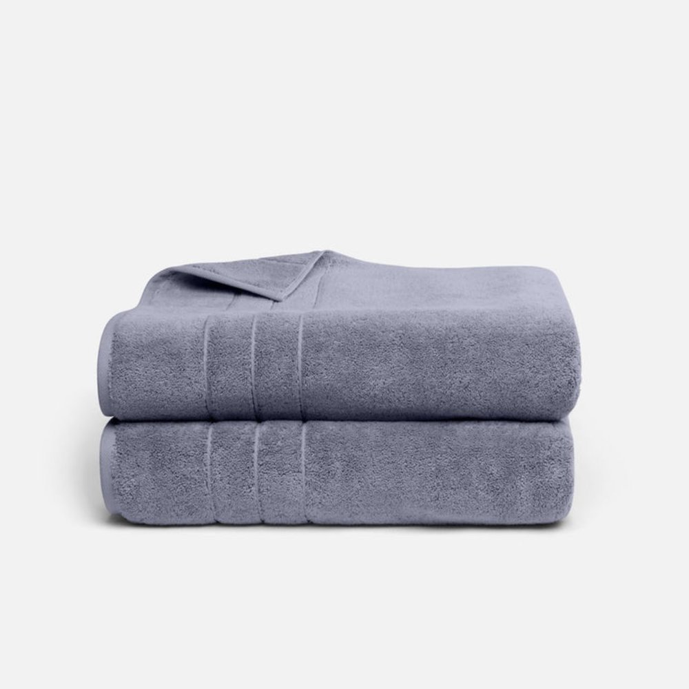 Brooklinen Luxury Super-Plush Spa Bath Towels in Smoke Gray - Set of 2